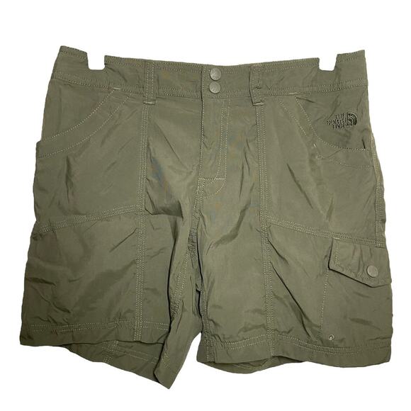 The North Face Cargo Shorts Nylon Flat Front Multi-Pocket New Green 6 - Picture 1 of 6